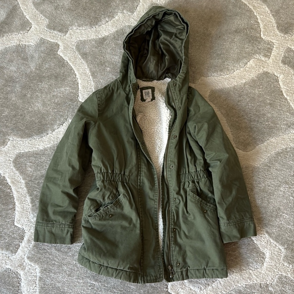 GAP kids green jacket size M VGUC